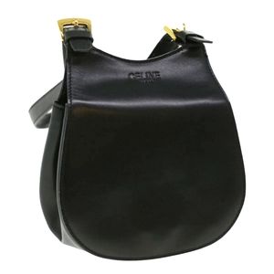 Celine Paris Black Leather Crossbody bag Shoulder Bag